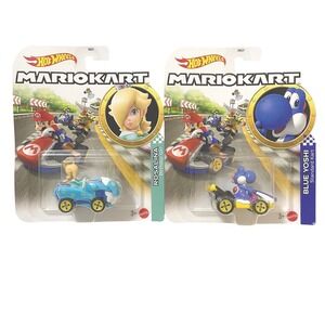 ROSALINA & BLUE YOSHI Hot Wheels Mario‎ Kart Die-Cast Race Karts Cars